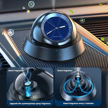 Clock Car Air Freshener & Purifier || Smart Aroma Diffuser