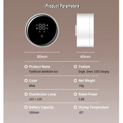 UV Intelligent Toothbrush Sterilizer (Tooth Brush UV Intelligent)