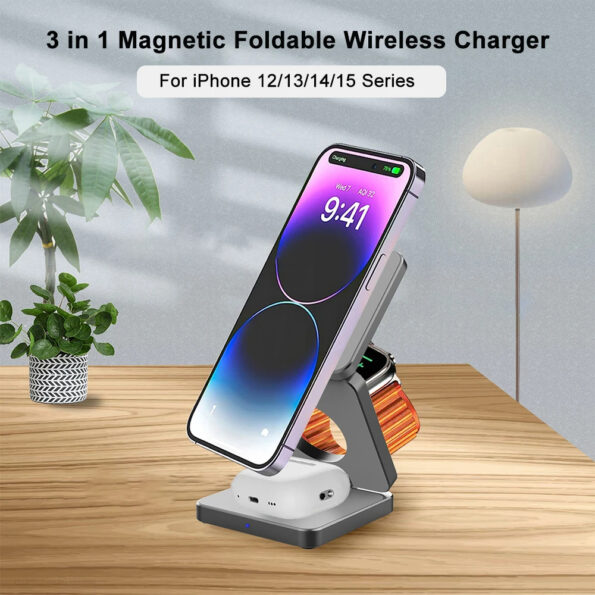 3-in-1 Foldable Wireless Charger for iPhone 1