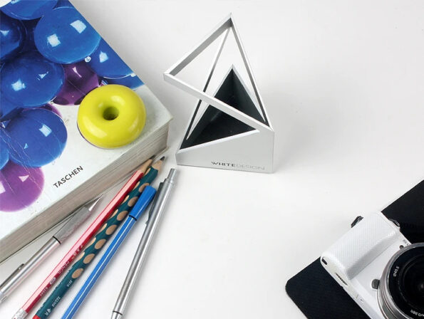 Modern Metal Desk Pen Holder 3