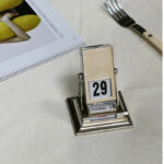 Silver Perpetual Flip Desk Calendar