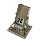 Silver Perpetual Flip Desk Calendar