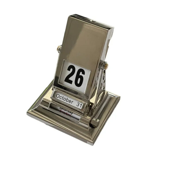 Silver Perpetual Flip Desk Calendar 16