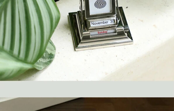 Silver Perpetual Flip Desk Calendar 5