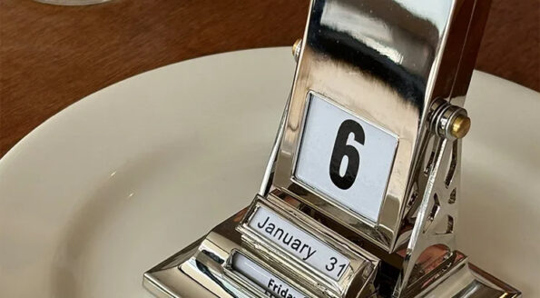 Silver Perpetual Flip Desk Calendar 7