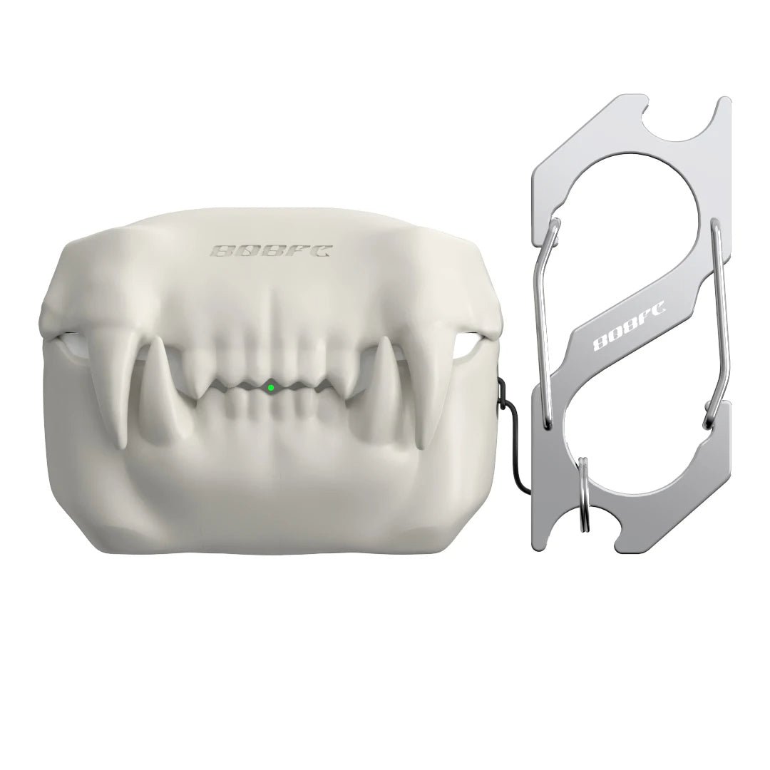 Tiger-Teeth-AirPods-Case-White